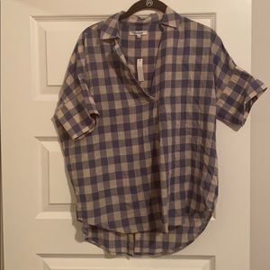 Madewell courier button back shirt